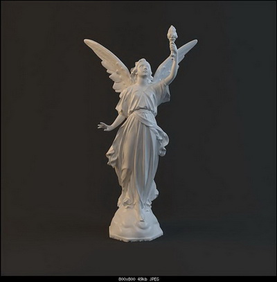Modelo de la estatua de caracteres

