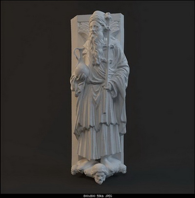 Modelo de la estatua de caracteres
