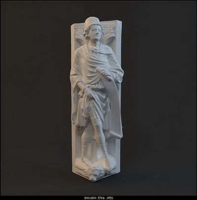 Modelo de la estatua de caracteres
