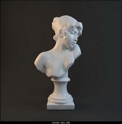 Modelo de la estatua de caracteres
