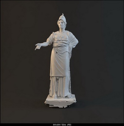 Modelo de la estatua de caracteres
