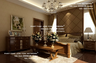 Dormitorio de estilo europeo, espacioso y lujoso
