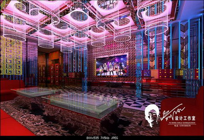 La erosin de color modelo 3D de la sala de entretenimiento