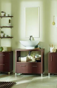 Washbasin and shelves