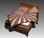 Murghab cama caliente edredn patrn Modelo 3D Descargar