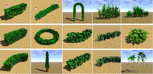 Arquitectura del Paisaje - Modelo 3D de arbustos que contengan materiales