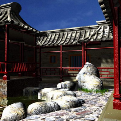 Modelo 3D de la muralla china en la construccin