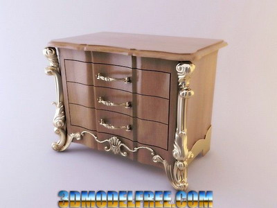 Exquisita de estilo europeo de metal Muebles de madera tallada