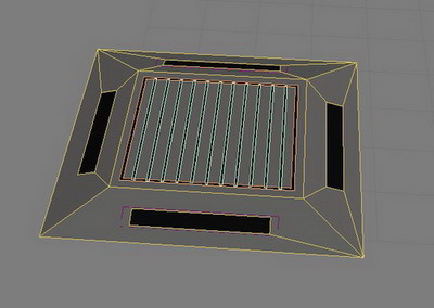De aire de techo cuadrados-modelo de acondicionamiento de toque Modelos 3D