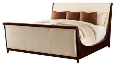 Europea de cama de estilo con un modelo 3D clido y sencillo de una seccin de