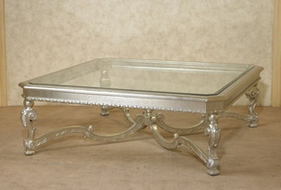 Modelo en 3D de una mesa de metal moderno 1