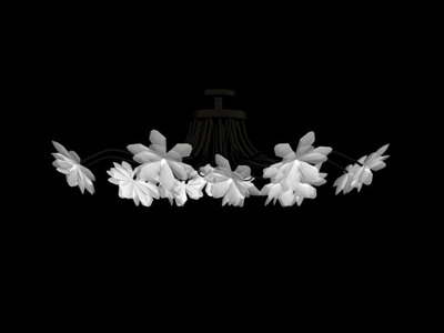 Moda colgante de flor de modelos en 3D
