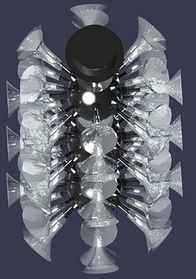 Modelo 3D de oradores araña de cristal