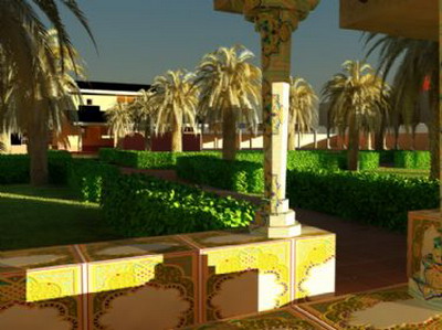 Patio del Sudeste Asitico de modelos en 3D