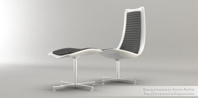 Silla Blanco Modelo 3D