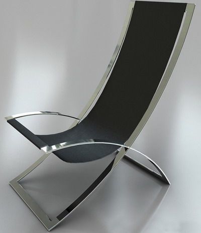 Silla de plata Modelo 3D