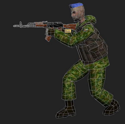 3D de los personajes del juego Modelos de armas