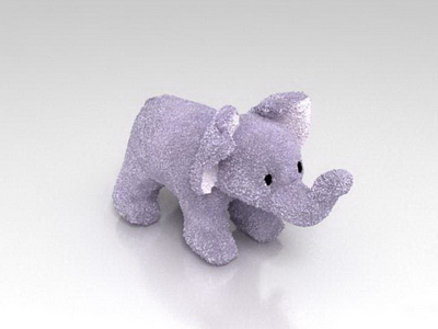 Modelos en 3D tales como juguetes de peluche