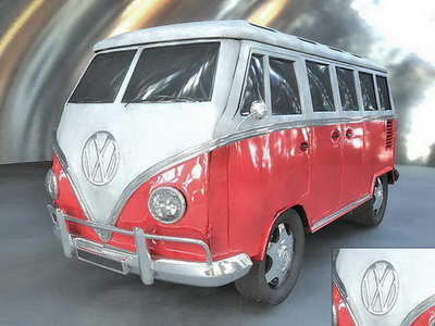 Modelo 3D de furgonetas de Volkswagen