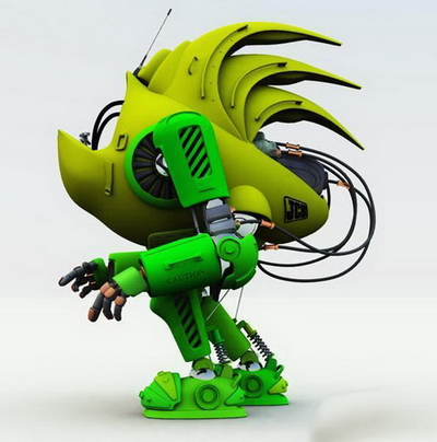 Modelo en 3D del futuro de los robots