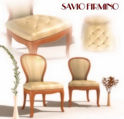 Turqua silla de madera modelo 3D de