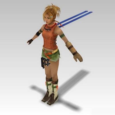 Modelo 3D de personajes de Final Fantasy