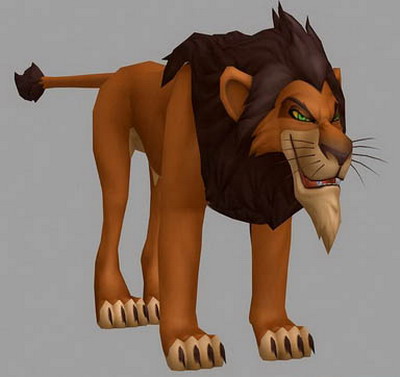 Modelo 3D de la edad, los jvenes leones