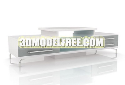 Modelo 3D de White Fashion TV gabinete de