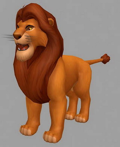 Modelo 3D de la magnfica jvenes leones