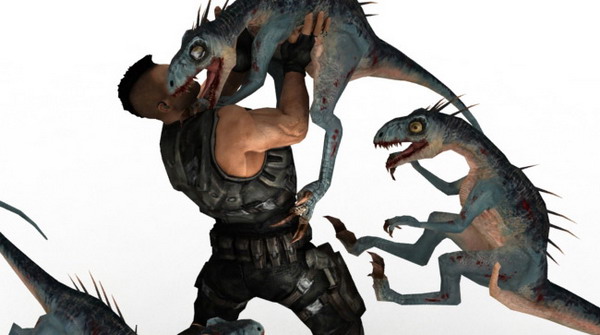 Modelo 3D de la escena Dinosaur Hunter