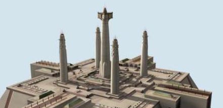 Star Wars escena - Templo Jedi Modelo 3D