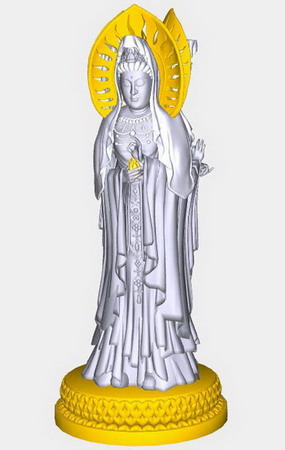 Modelo 3d estatua de la Diosa de la Misericordia