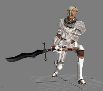 Lineage 2 personaje del juego de modelos en 3D