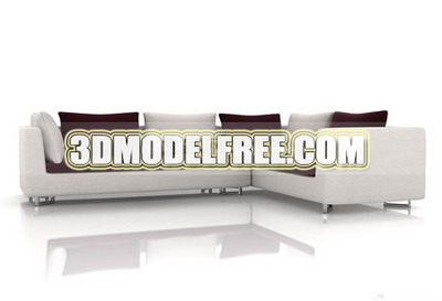 Sof blanco y negro de modelos en 3D