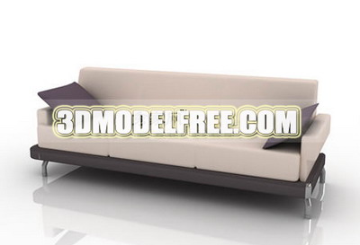 Sof beige de modelos en 3D