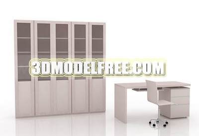 Biblioteca escritorio 3D Cartera Modelo
