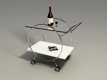 Vidrio Mesa De Caf Modelo 3D