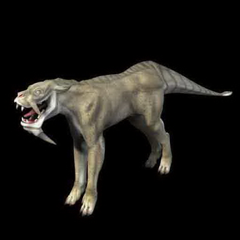 Modelo 3D de Star Wars sable tigre dientes de