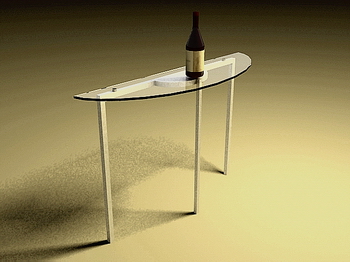 Mesa de vidrio Modelo 3D
