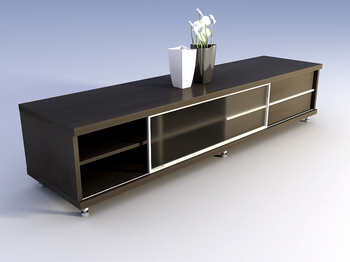 TV gabinete de madera slida de modelos 3D