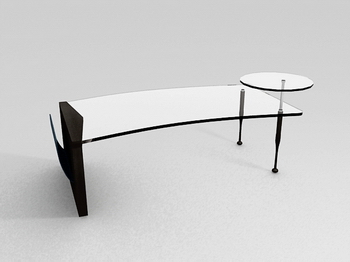 Mesa de vidrio Modelo 3D de la Moda