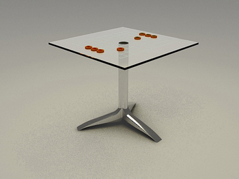 Modelo 3D de mesas de ajedrez