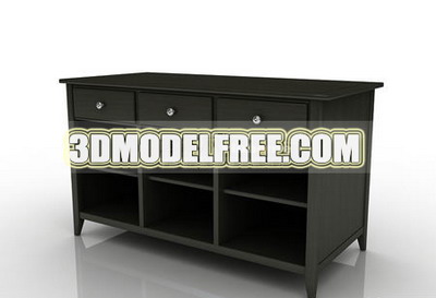 Caja registradora registro de efectivo cajn del escritorio de mesa de muebles de madera de origen, multi-funcional de modelos 3D