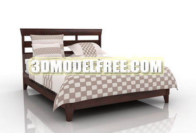 Cama blanda slidos muebles de cama de madera, muebles para el hogar de modelos en 3D