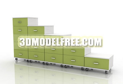 Mesa de armarios de muebles banco de prcticas modelo en 3D de Cama