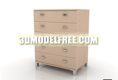 Modelo 3D de muebles de madera, armarios de
