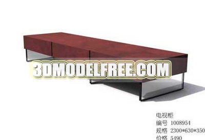 Modelo 3D de muebles de madera