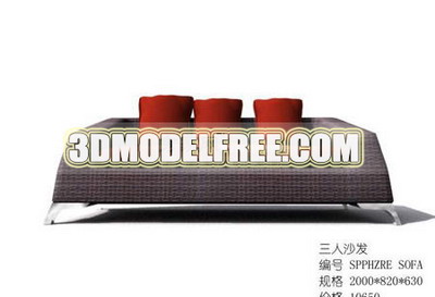 Modelo 3D de muebles de madera