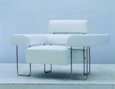 Modelo 3D de estilo sof blanco
