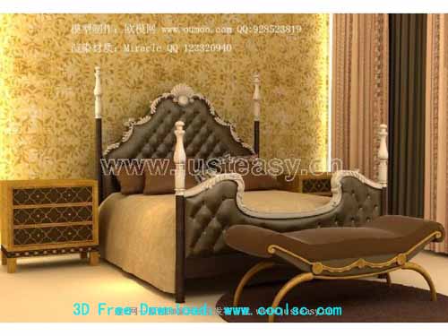 De estilo europeo combinaciones de cama de lujo (incluidos los materiales)